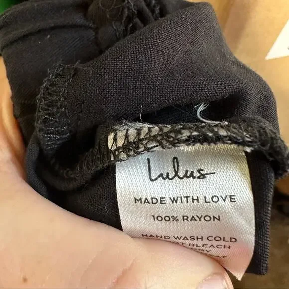 NEW Lulus Sebastian Black Pants Size Large - Picture 12 of 13